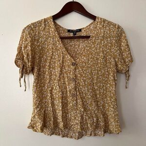 Floral yellow blouse one love clothing